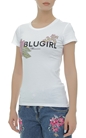 BLUGIRL-Tricou cu logo grafic din strasuri